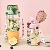 The new cartoon water cup has a high appearance level. The 2024 new school-specific summer portable and cute children's cup shoulder strap Application Scenario